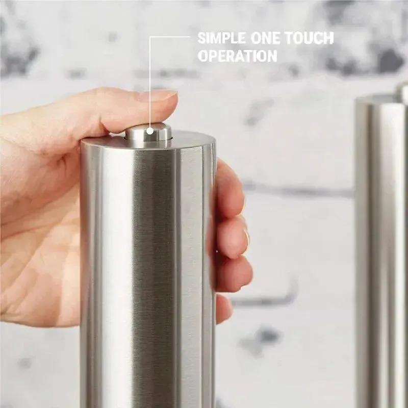 Stainless Steel Electric Pepper Grinder Kitchen Barbecue Seasoning Tool for Spices and Sea Salt Coarser Adjustment