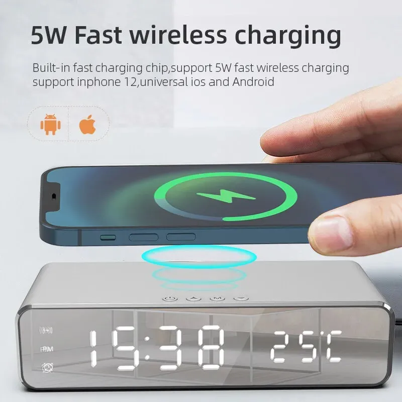 Wireless Charger Time Alarm LED Clock