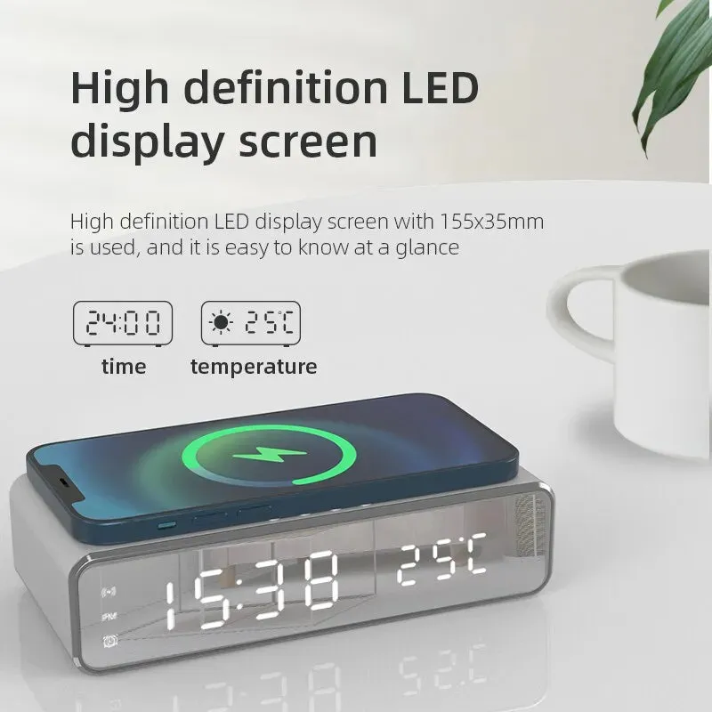 Wireless Charger Time Alarm LED Clock